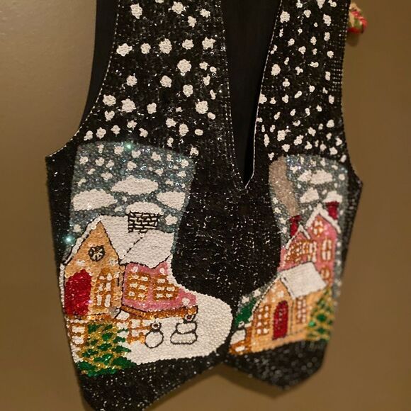 Bali Gem Sequence Christmas Vest - Picture 5 of 10